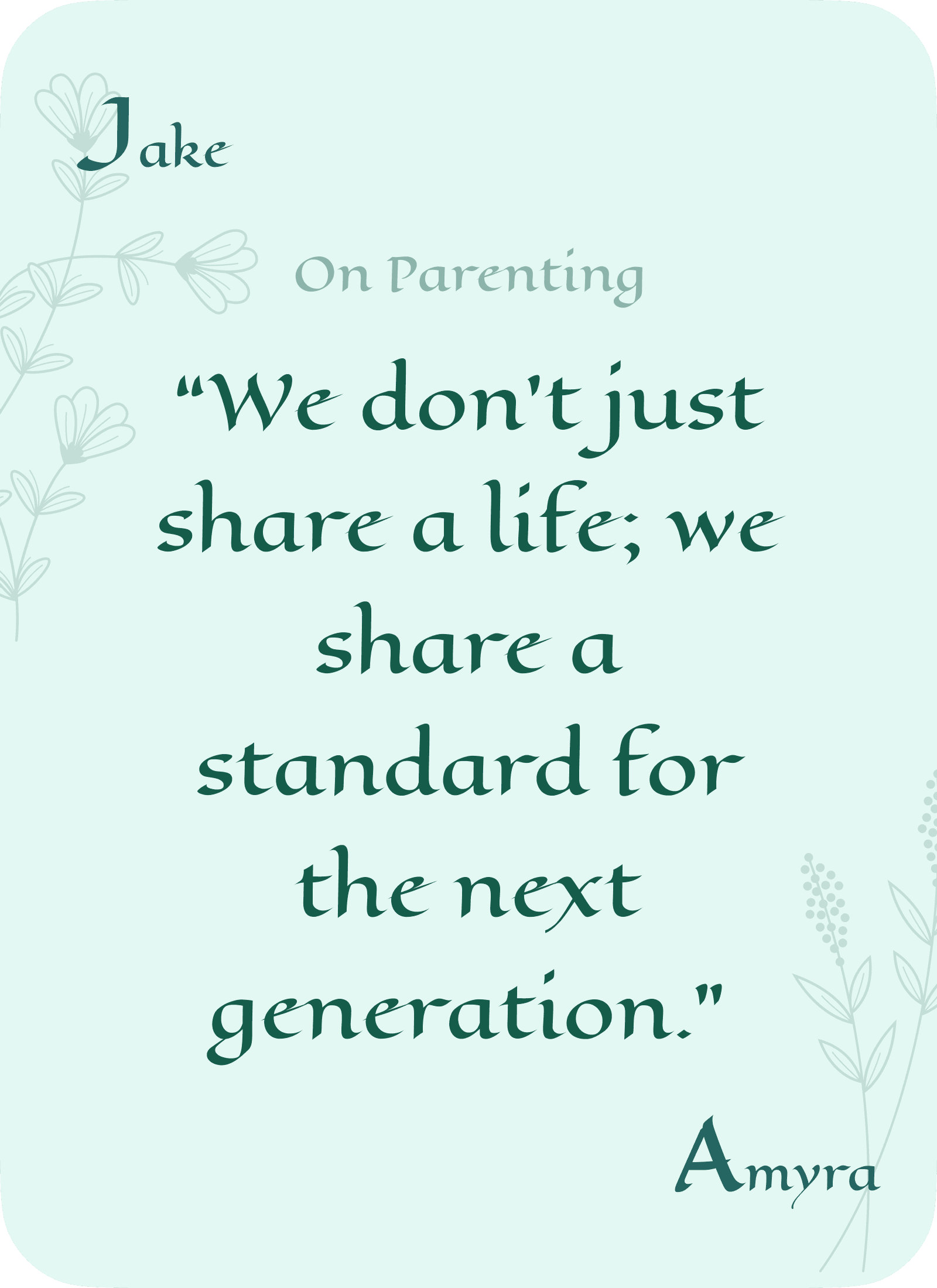 Jamal on parenting